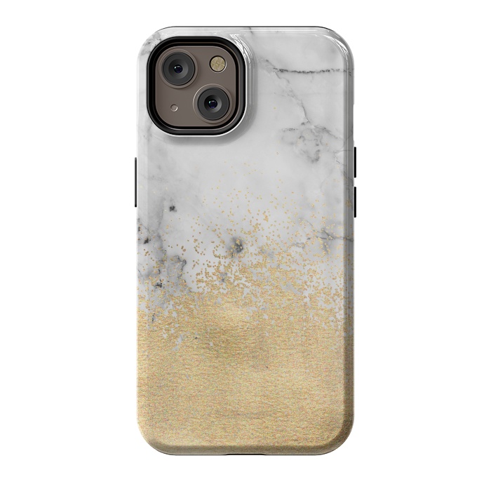 iPhone 14 StrongFit Gold Dust on Marble by Tangerine-Tane