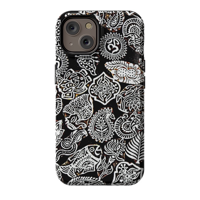 iPhone 14 StrongFit Black and white pattern by Winston