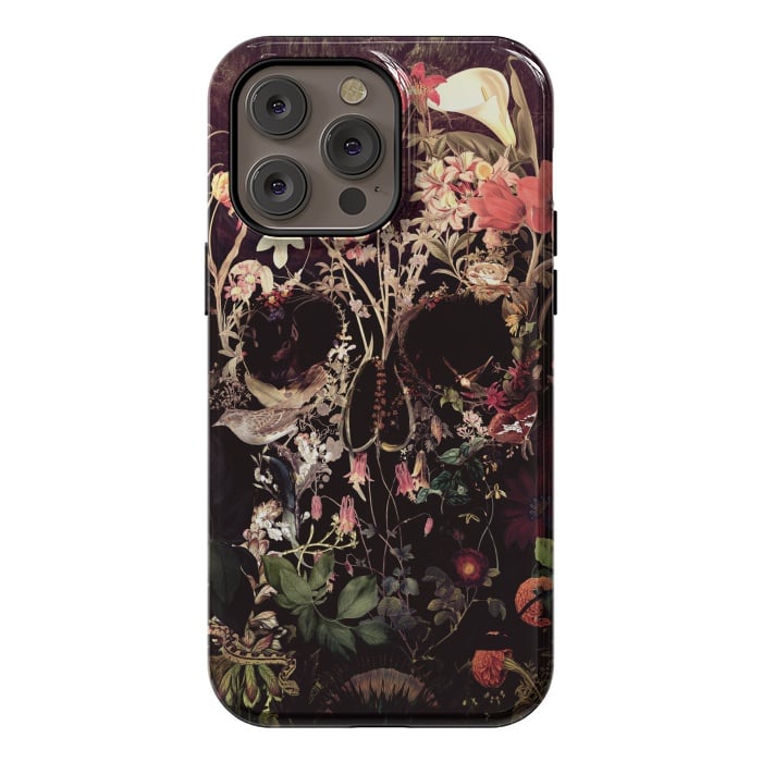 iPhone 14 Pro max StrongFit Bloom Skull by Ali Gulec