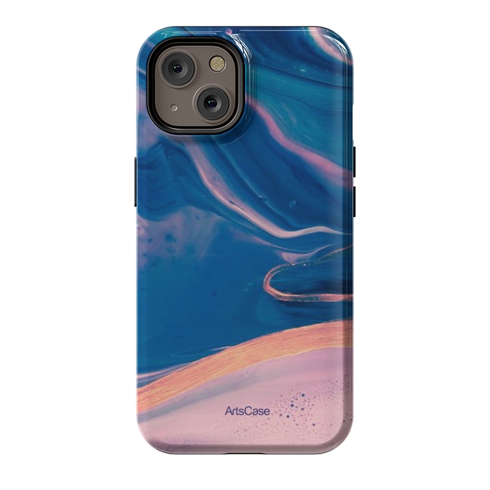 iPhone 14 StrongFit Acrylic Paint Abstract Marbling by ArtsCase