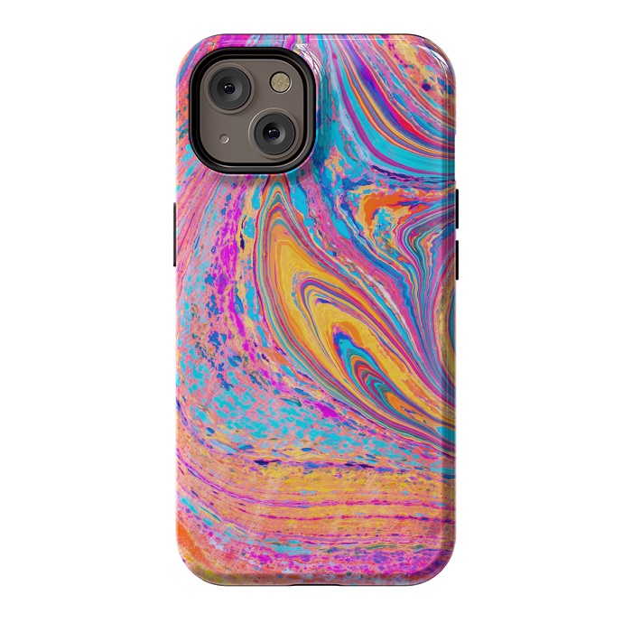 iPhone 14 StrongFit Colorful Marbling Artwork by ArtsCase