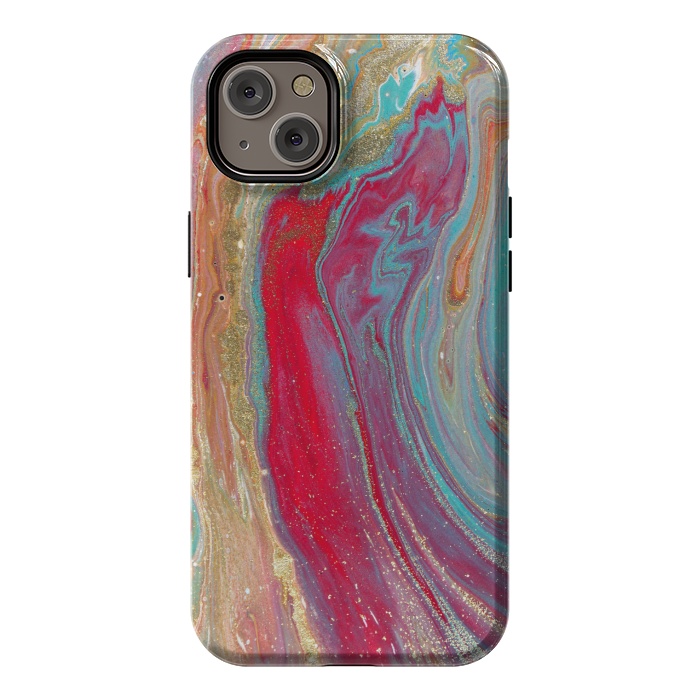 iPhone 14 Plus StrongFit Liquid Marble Design Colorful by ArtsCase