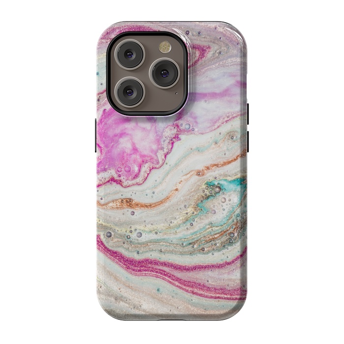 iPhone 14 Pro StrongFit Natural Luxury Liquid Marble by ArtsCase