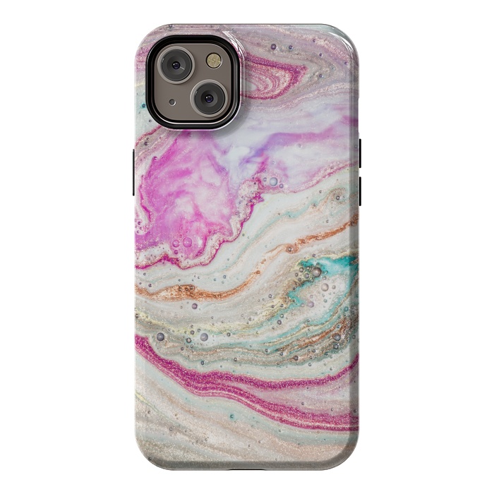 iPhone 14 Plus StrongFit Natural Luxury Liquid Marble by ArtsCase
