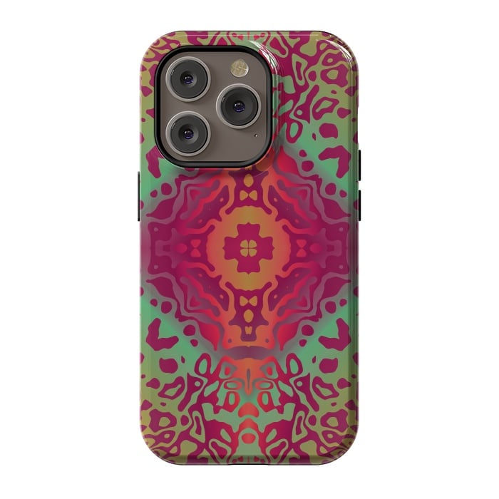 iPhone 14 Pro StrongFit Colorful Mandalas by ArtsCase