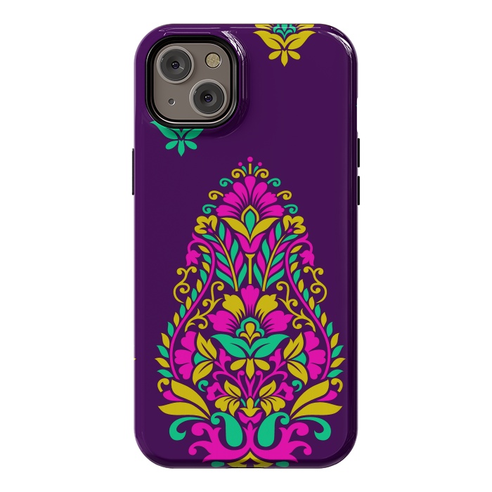 iPhone 14 Plus StrongFit Purple Ethnic Mandalas by ArtsCase