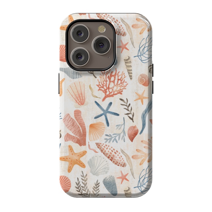 iPhone 14 Pro StrongFit Vintage Seashells by Noonday Design