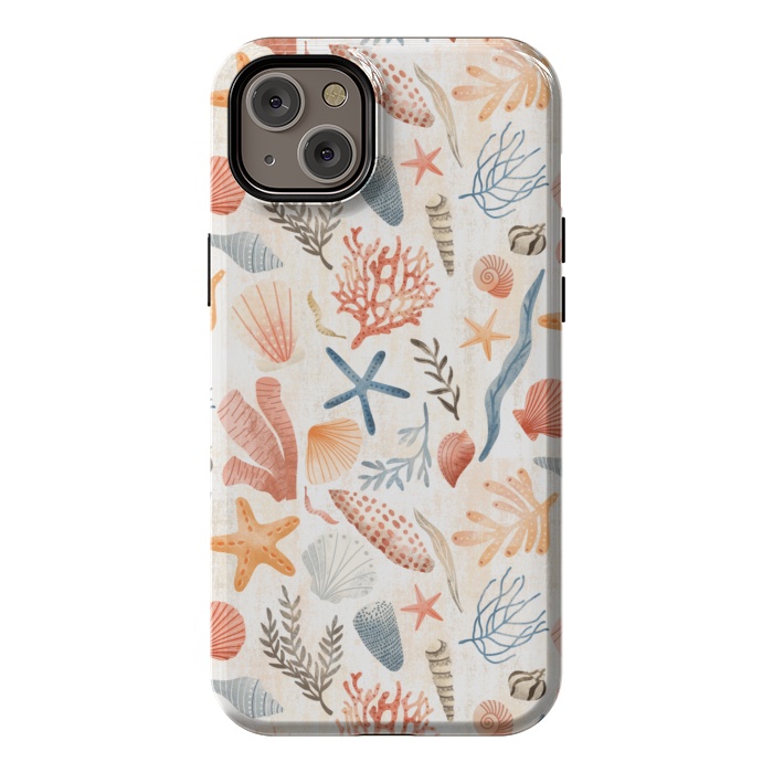 iPhone 14 Plus StrongFit Vintage Seashells by Noonday Design