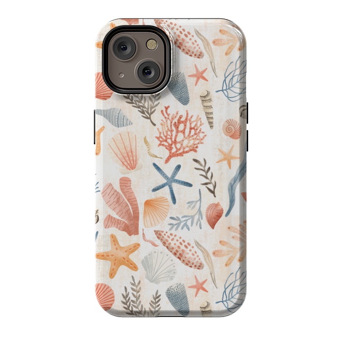 iPhone 14 StrongFit Vintage Seashells by Noonday Design