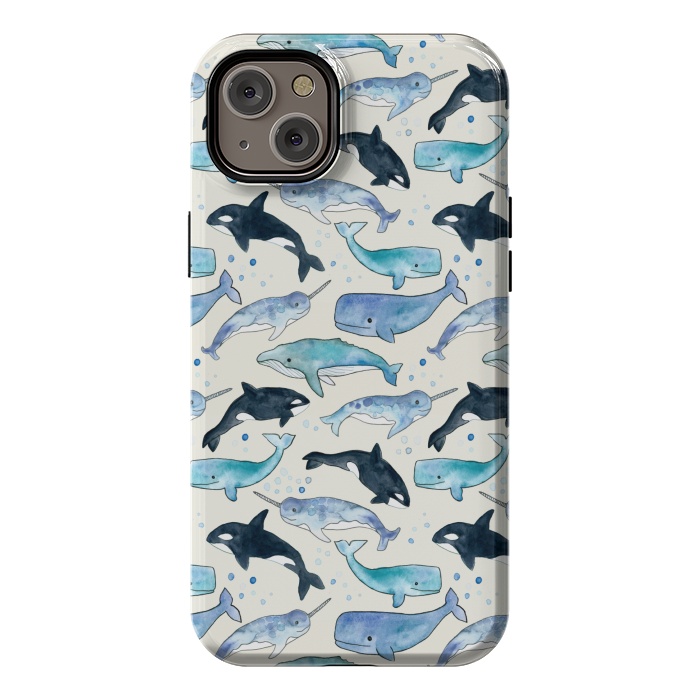 iPhone 14 Plus StrongFit Whales, Orcas & Narwhals by Tangerine-Tane