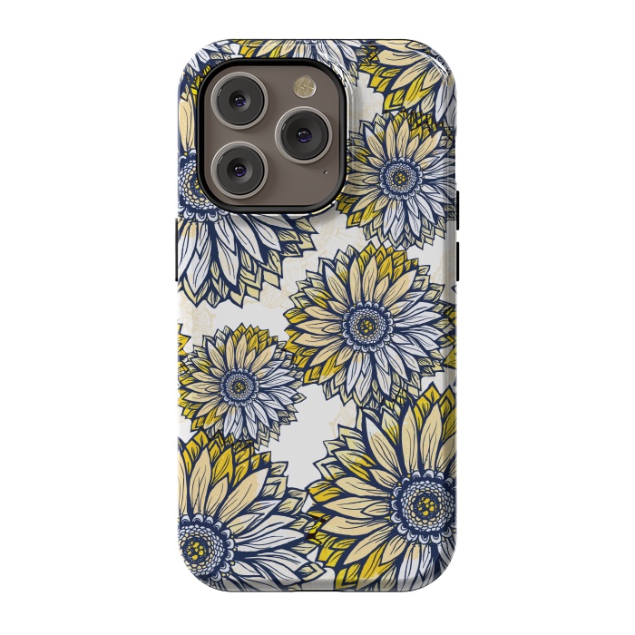 iPhone 14 Pro StrongFit Happy Sunflowers by Rose Halsey