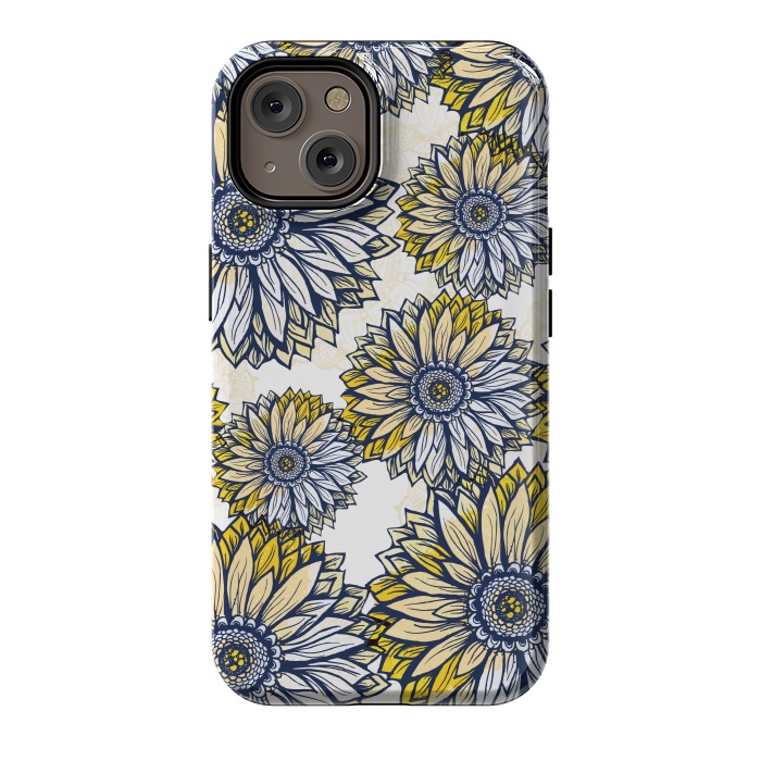 iPhone 14 StrongFit Happy Sunflowers by Rose Halsey