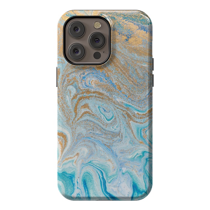 iPhone 14 Pro max StrongFit Blue Marbling Artwork by ArtsCase