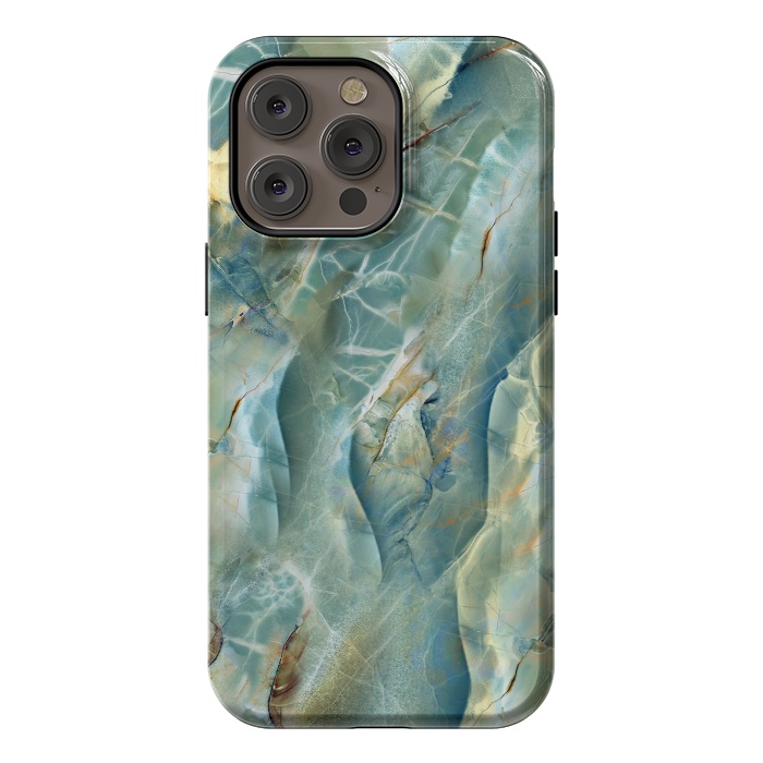 iPhone 14 Pro max StrongFit Green Marble Design by ArtsCase