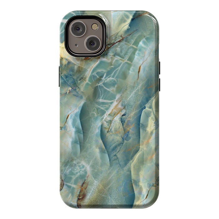 iPhone 14 Plus StrongFit Green Marble Design by ArtsCase