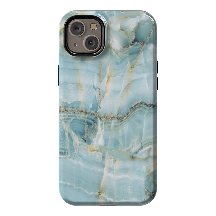 iPhone 14 Plus StrongFit Marble Gold Grunge I by ArtsCase