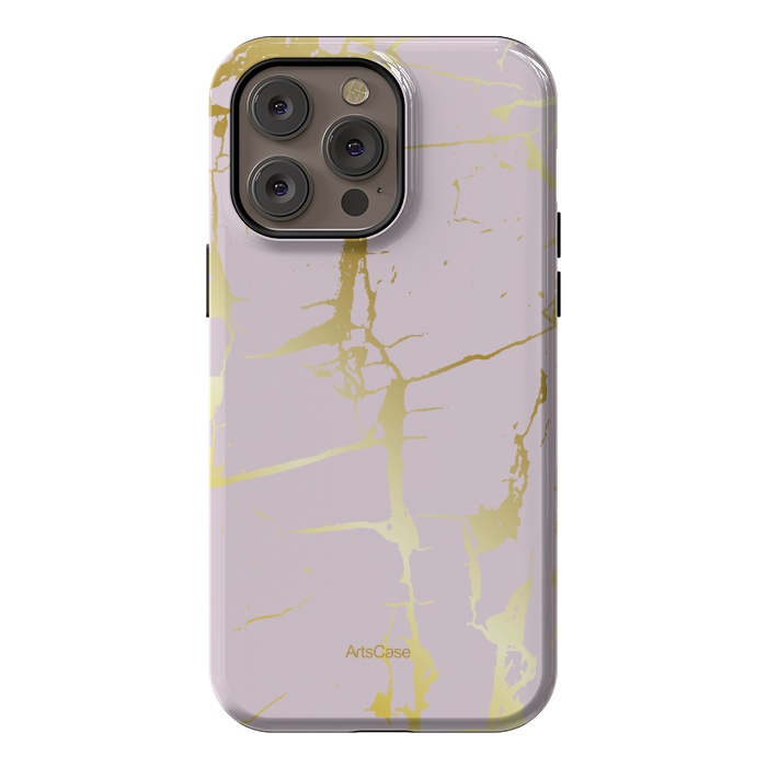 iPhone 14 Pro max StrongFit Marble Gold Grunge by ArtsCase