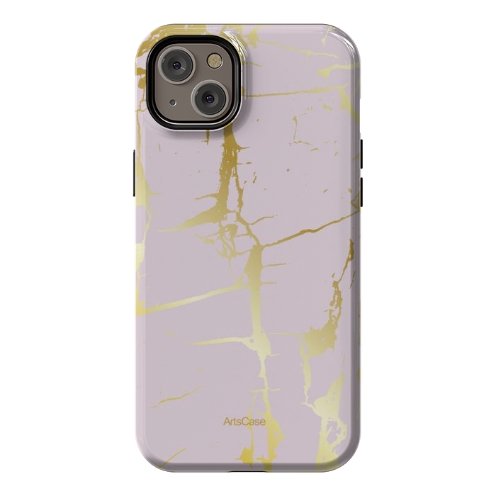 iPhone 14 Plus StrongFit Marble Gold Grunge by ArtsCase
