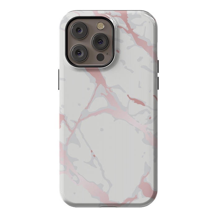 iPhone 14 Pro max StrongFit Pink Rose Marble Design by ArtsCase