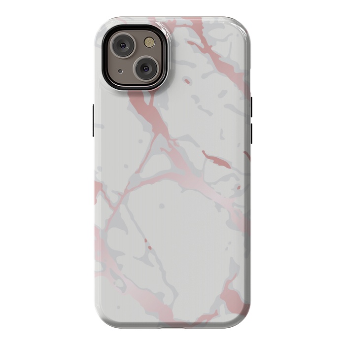 iPhone 14 Plus StrongFit Pink Rose Marble Design by ArtsCase