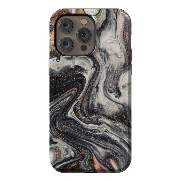 iPhone 14 Pro max StrongFit Swirls of Marble and The Ripples of Agate by ArtsCase