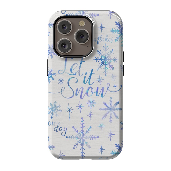iPhone 14 Pro StrongFit Let It Snow by Noonday Design
