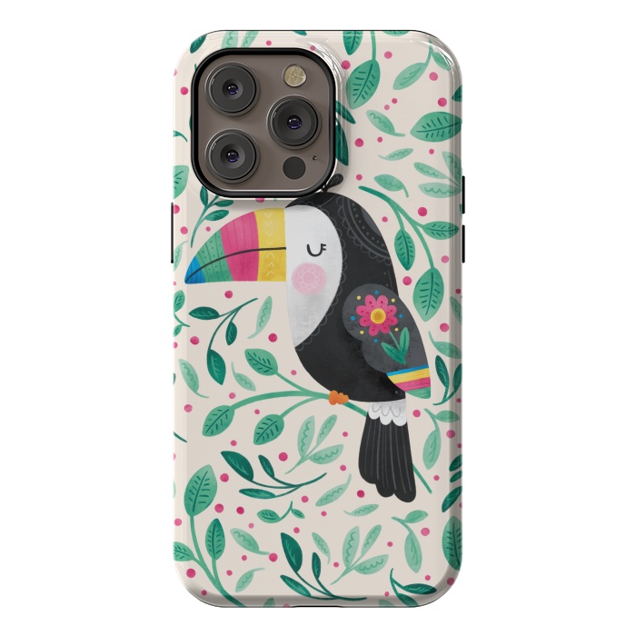 iPhone 14 Pro max StrongFit Cheeky Toucan by Noonday Design
