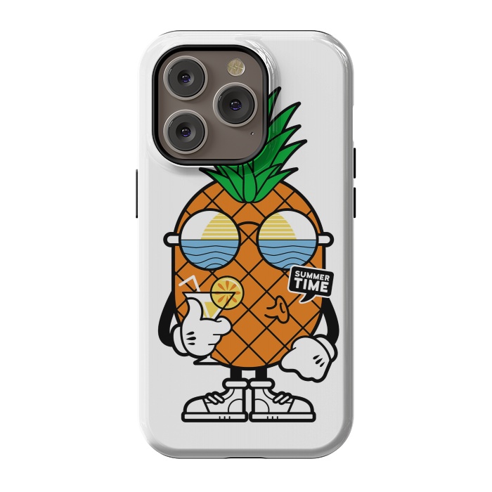 iPhone 14 Pro StrongFit Pineapple Summer by Afif Quilimo