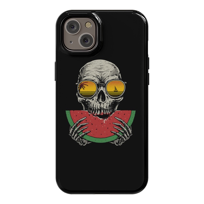 iPhone 14 Plus StrongFit Watermelon Skull by Afif Quilimo