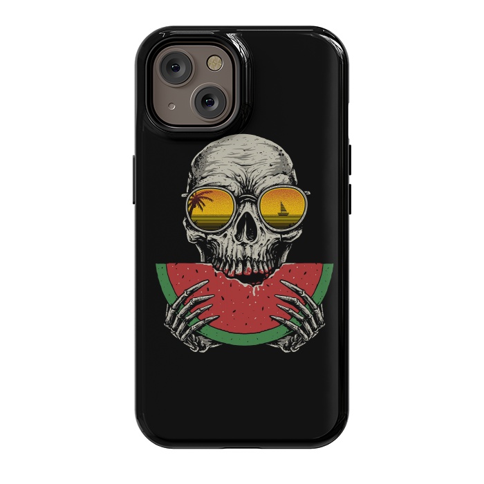 iPhone 14 StrongFit Watermelon Skull by Afif Quilimo