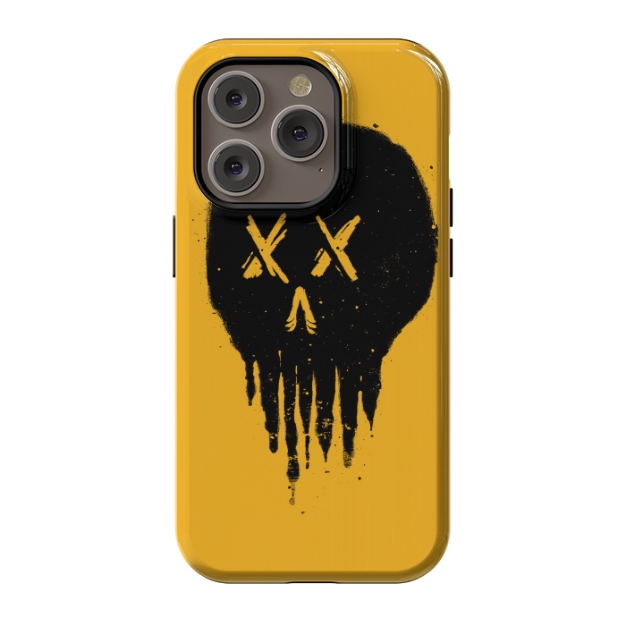 iPhone 14 Pro StrongFit Trickle Skull by Afif Quilimo