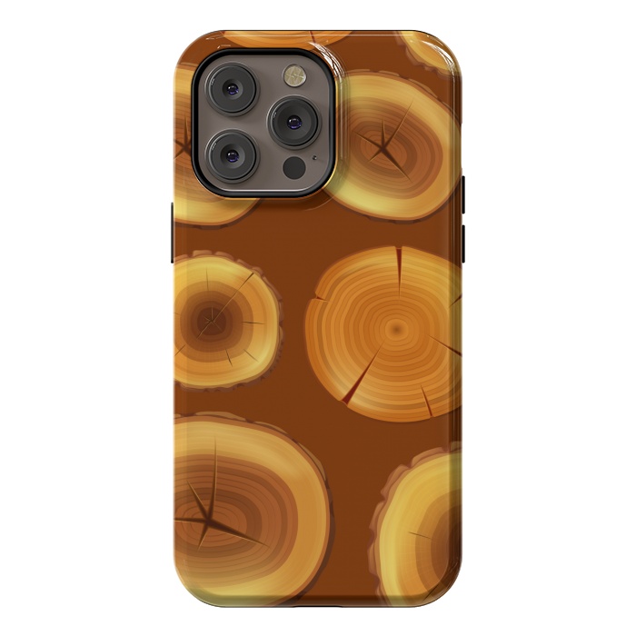 iPhone 14 Pro max StrongFit wooden trunk pattern by MALLIKA