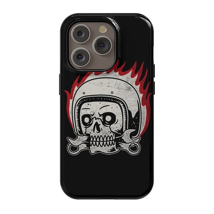 iPhone 14 Pro StrongFit Skull Biker 2 by Afif Quilimo
