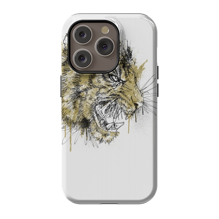 iPhone 14 Pro StrongFit Tiger Roar Scratch by Afif Quilimo