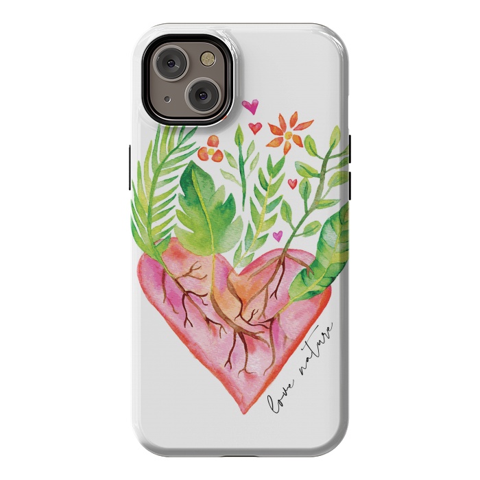 iPhone 14 Plus StrongFit Greenies Love by Pom Graphic Design
