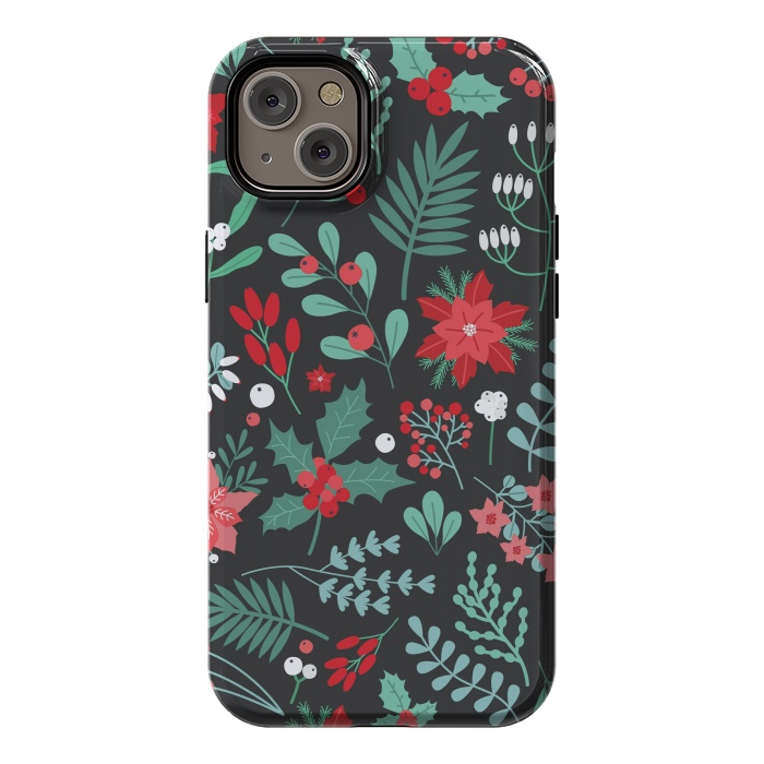 iPhone 14 Plus StrongFit Beautiful Christmas Fully Floral Pattern by ArtsCase