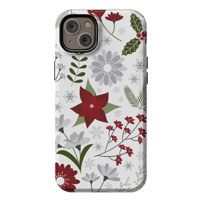 iPhone 14 Plus StrongFit Set of Flowers in Christmas and New Year by ArtsCase