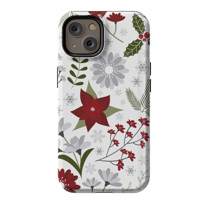 iPhone 14 StrongFit Set of Flowers in Christmas and New Year by ArtsCase
