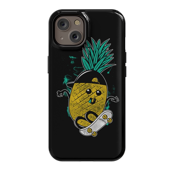 iPhone 14 StrongFit Pineapple Skateboarding by Afif Quilimo