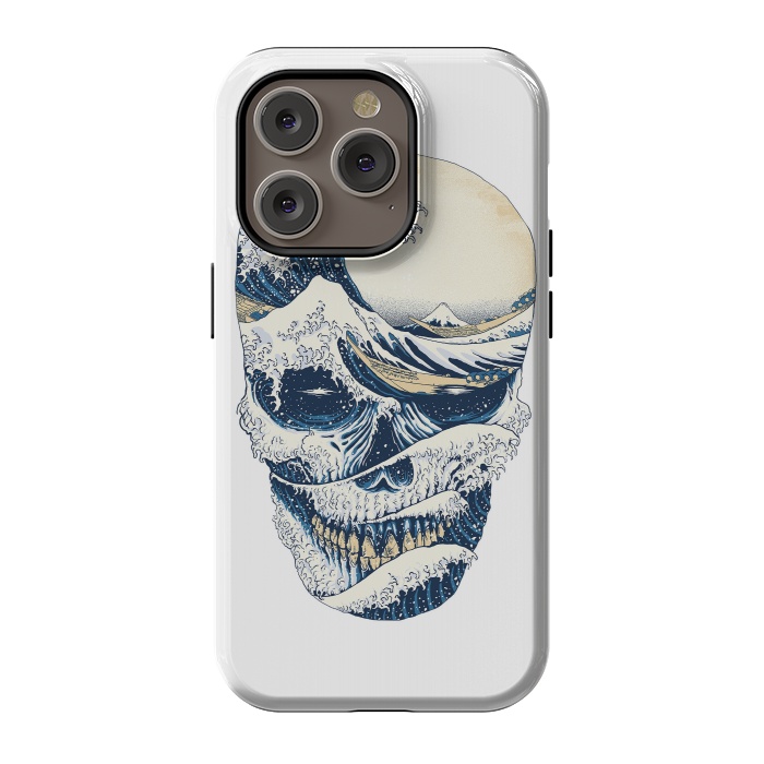 iPhone 14 Pro StrongFit The Great Wave off Skull by Afif Quilimo