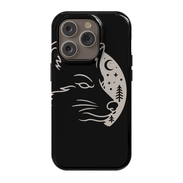 iPhone 14 Pro StrongFit Wolf Moon by Afif Quilimo