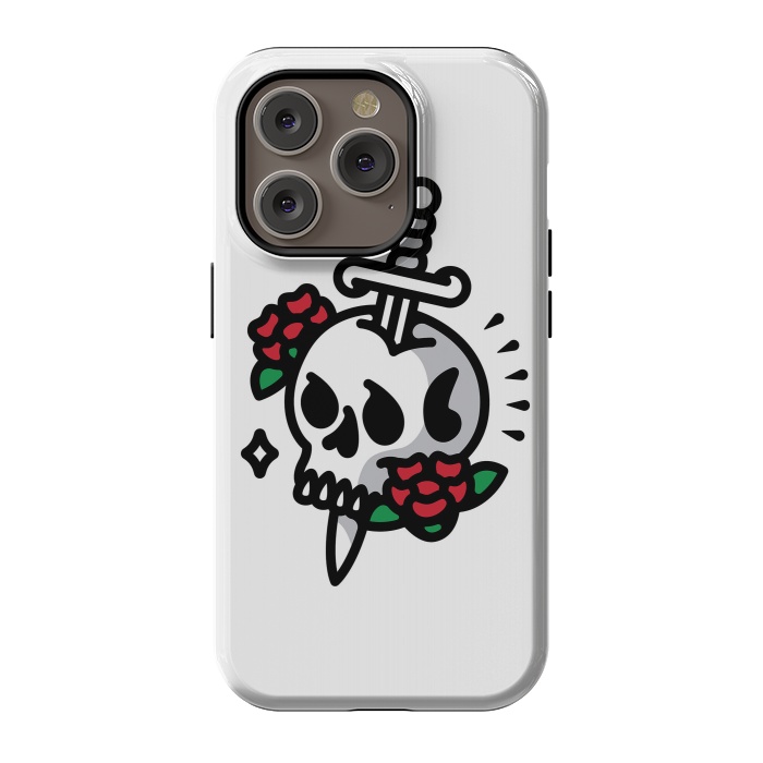 iPhone 14 Pro StrongFit Death Flower Tattoo by Afif Quilimo