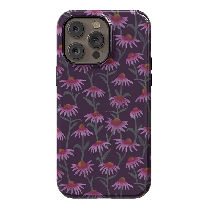iPhone 14 Pro max StrongFit Echinacea Flowers by Tishya Oedit