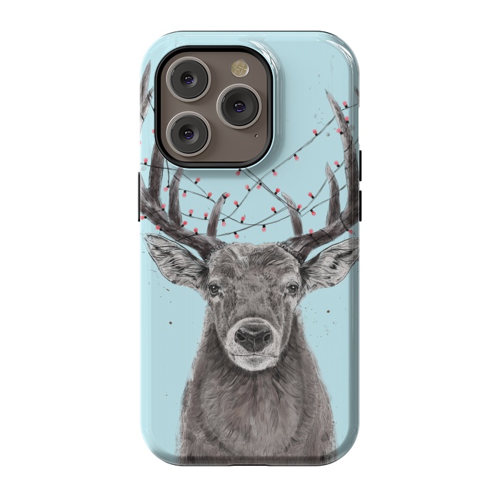iPhone 14 Pro StrongFit Xmas deer by Balazs Solti