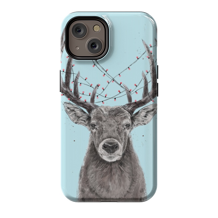 iPhone 14 StrongFit Xmas deer by Balazs Solti
