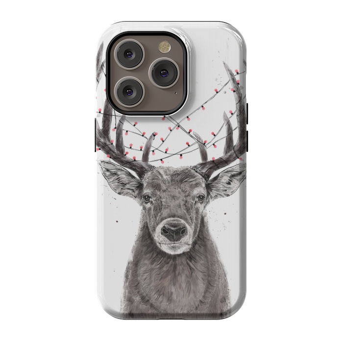 iPhone 14 Pro StrongFit Xmas deer II by Balazs Solti