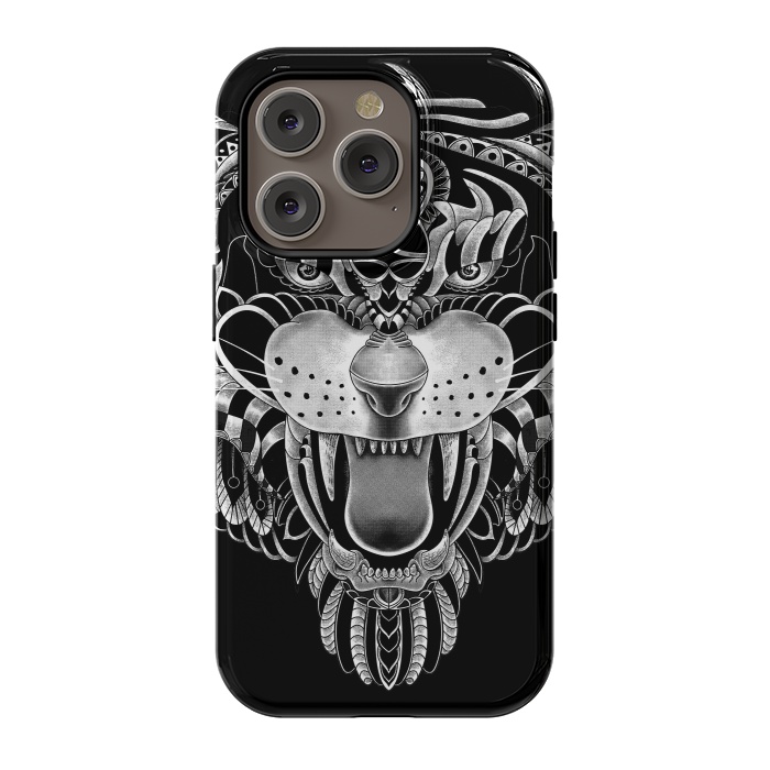 iPhone 14 Pro StrongFit Tiger Ornate by Afif Quilimo