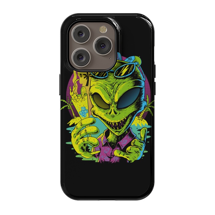 iPhone 14 Pro StrongFit Alien Summer Vibes (Dark) by Afif Quilimo