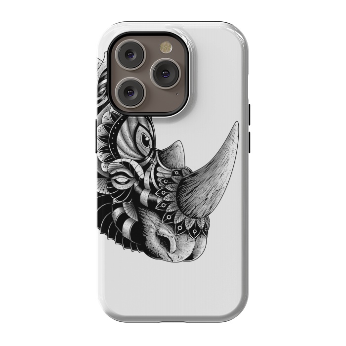 iPhone 14 Pro StrongFit Rhino Ornate(White) by Afif Quilimo