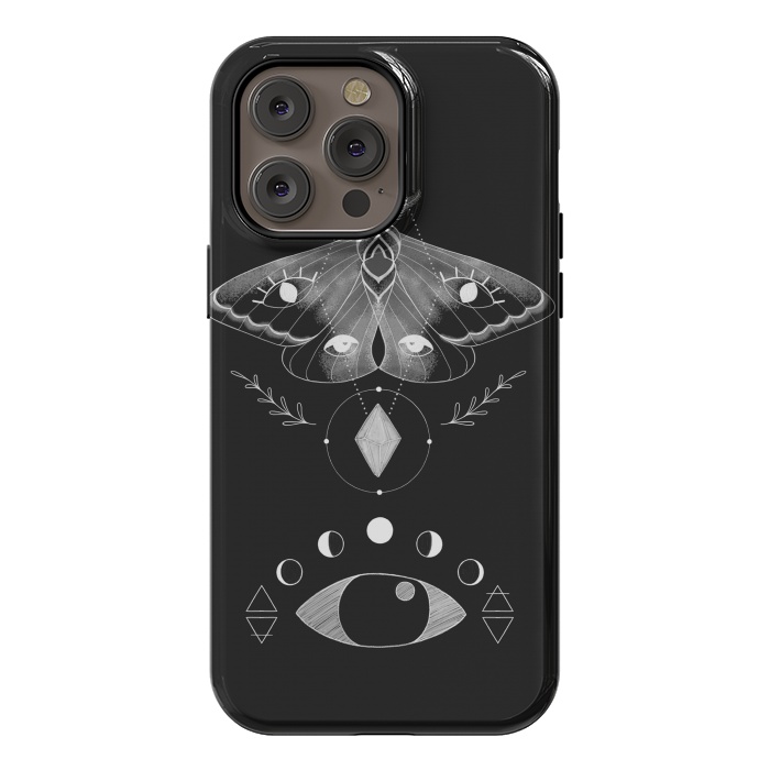 iPhone 14 Pro max StrongFit Metaphys Moth by Melissa Lee